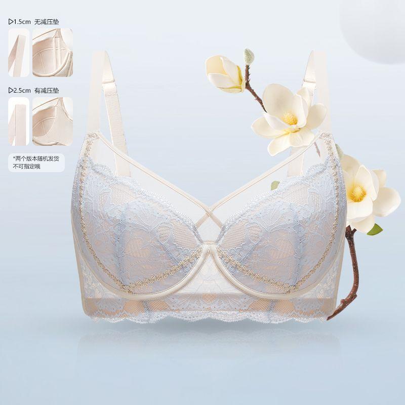 Large size underwear and large breasts are dedicated to gathering and anti-drooping sub-breasts, and the soft steel ring is supported by a breathable