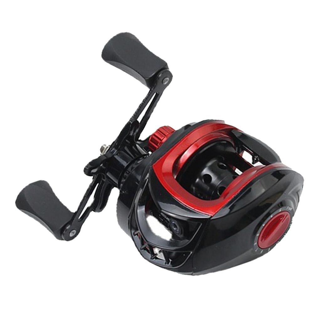 Baitcasting Gear Metal Construction Long-Casting Reel, Lightweight, Smooth, Powerful, Explosion-Proof, 7.21 Ratio, Portable, (Left-Handed)