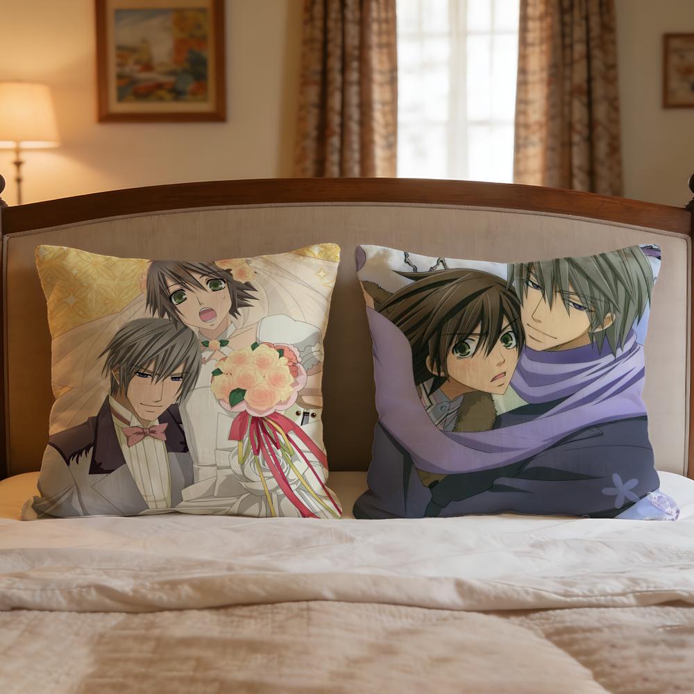 Anime Junjou Romantica Cushion Cover 1Pcs Decorative Covers Soft Cushion Case For Sofa Couch Decor 40X40 45X45 Pillowcases
