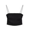 Summer Outwear Chest-Flattering Sexy Sling Women's Side Pleating Flat Vest Sleeveless Short Sexy Tops