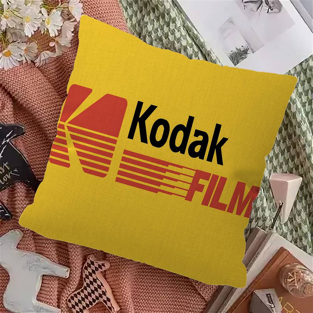 

K-Kodak Logo Cushion Cover Polyester Sofa Cushions Decorative Throw Pillows Home Decoration Pillowcover 12x12Inch