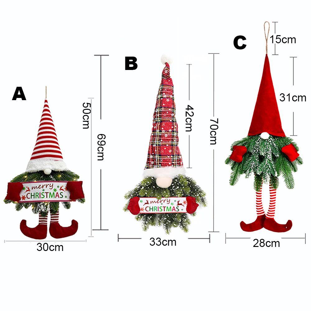 Branches Xmas Tree Ornament Christmas Swedish Gnomes Dangling Santa Claus Long Legs With Lights