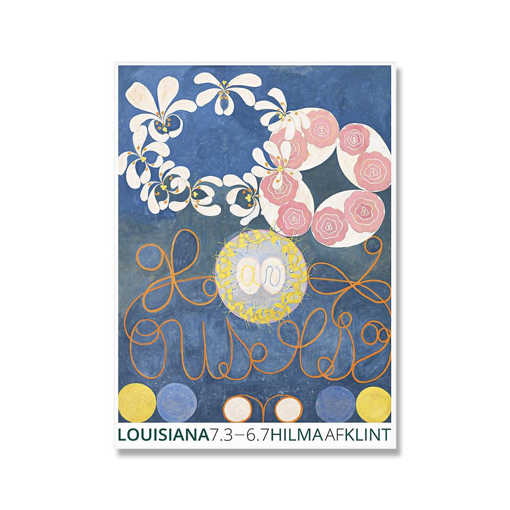 Hilma Af Klint Print Modern Art Abstract Geometric Art - Gift Idea Home Decor Wall Art Canvas  Exhibition Poster No Frame