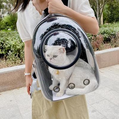 Sac à dos transparent pour chat et chien - Grand sac de promenade pour animaux de compagnie