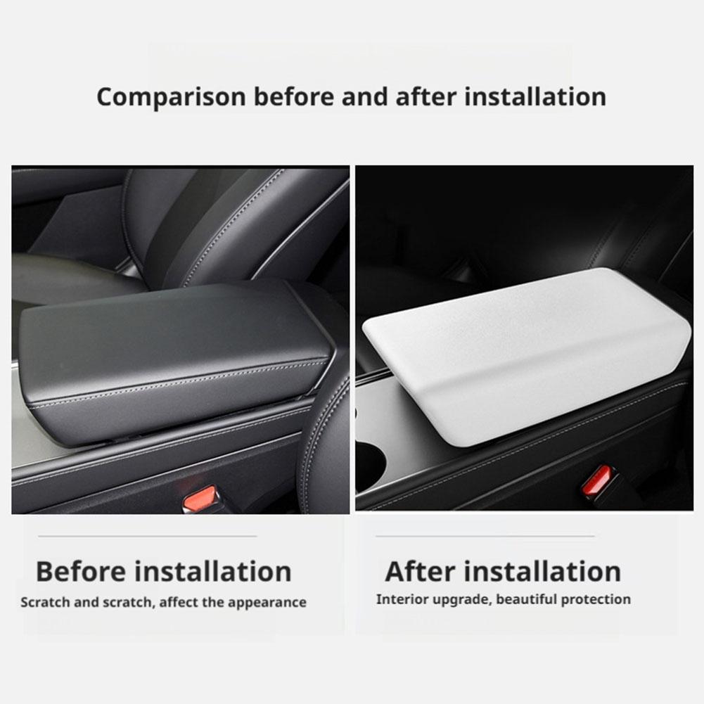 Armrest Box Protective Cover For Tesla Model 3 Y 2025 TPE Soft Case Center Console Arm Rest Lid Armrest Decoration Cover