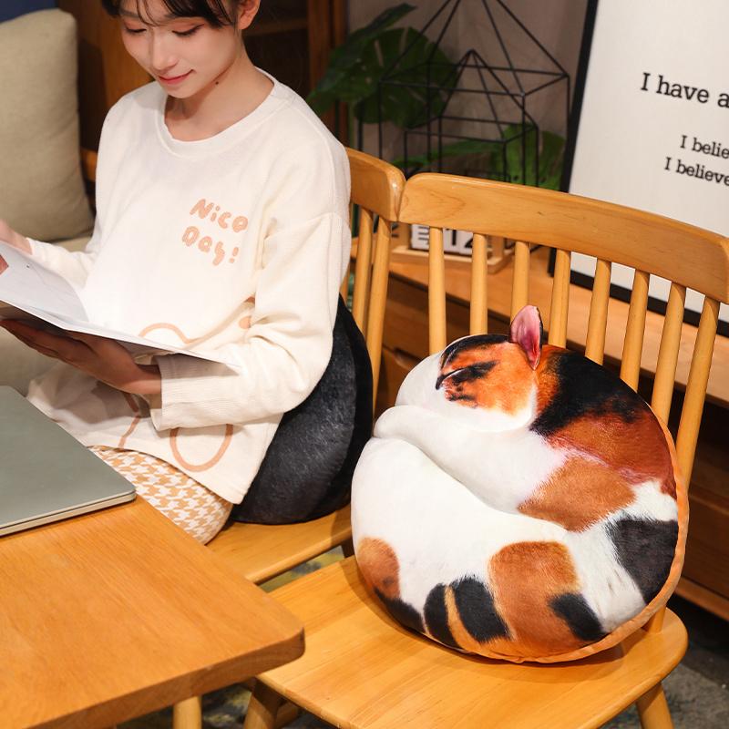 45cm Katzenkissen Weich Niedlich Plüsch Gefüllte Puppe Lustiges Tier Katzen Geburtstagsgeschenk Kissen Heimdekoration Sofa Bett Ruhekissen