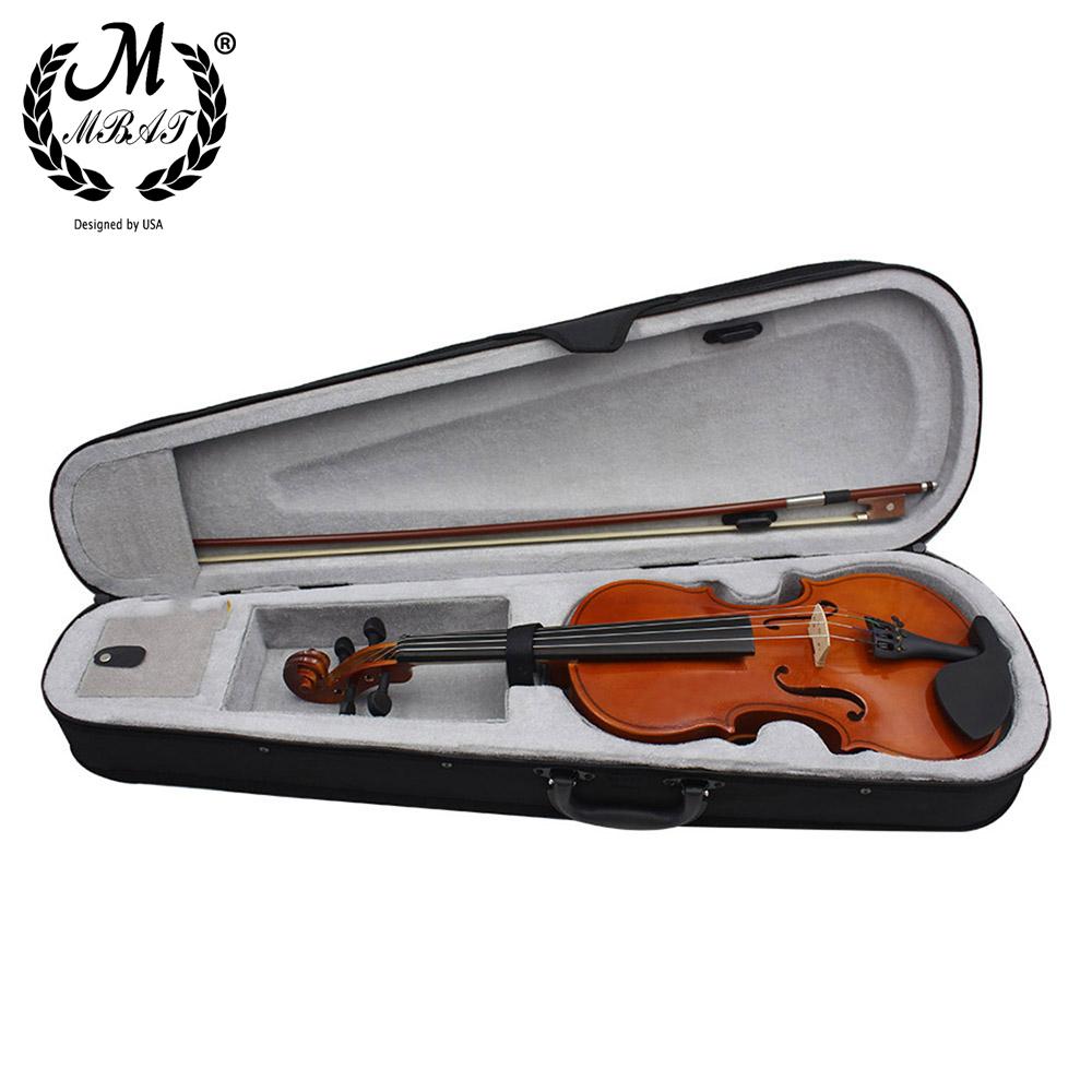 M MBAT 4/4 Violin Full Size Wooden Acoustic Fiddle for Beginner High quality Stringed Instrument With Case Music Accessories Set
