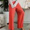 Pajama Pants, Sleepwear, Casual Drawstring Elastic Waist Pants, Comfortable Straight-leg Loose Pants
