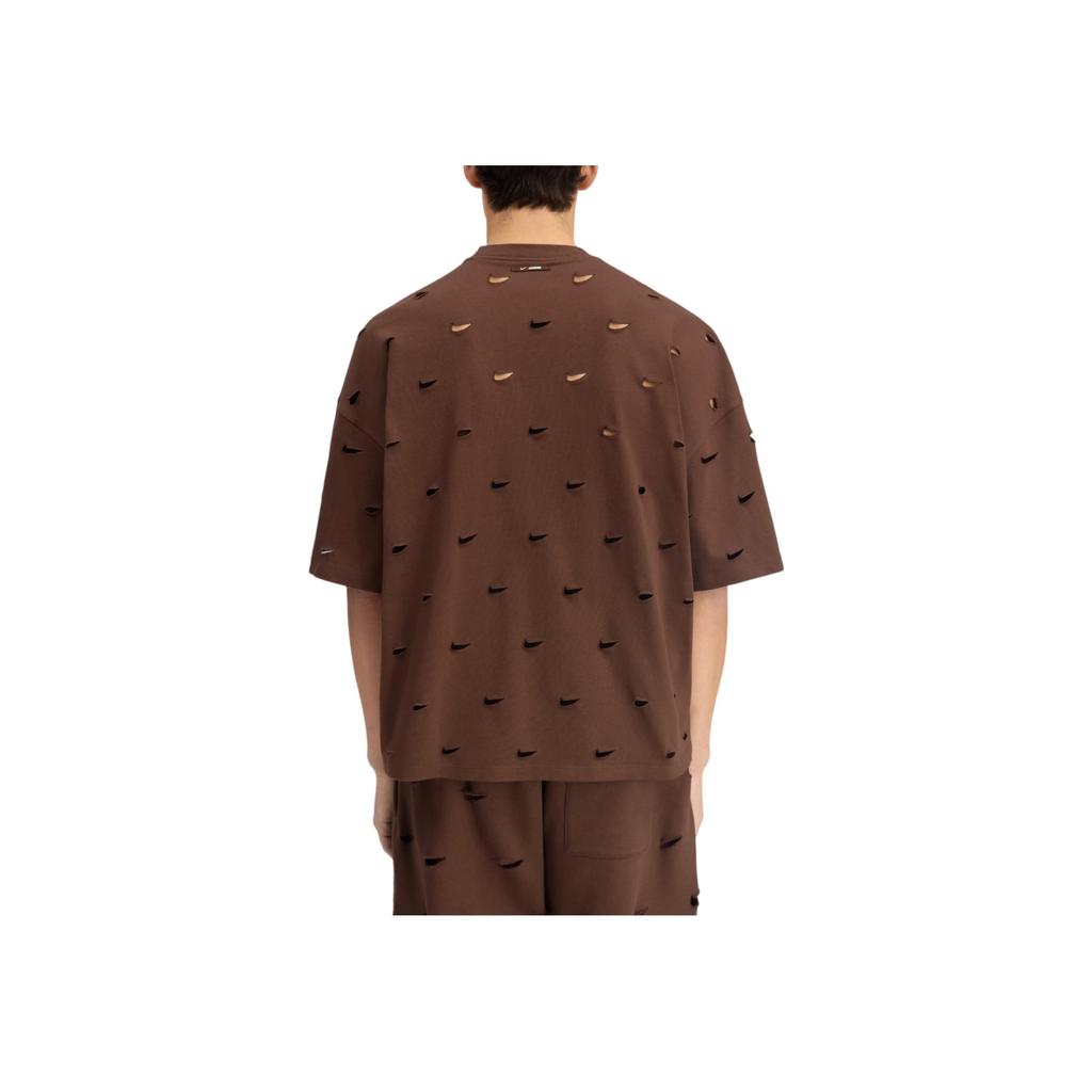 Nike X Jacquemus Co-Branded Hollow-Out Dropped Shoulder T-Shirt V1 Unisex Tops Cocoa-Brown FJ3478-259