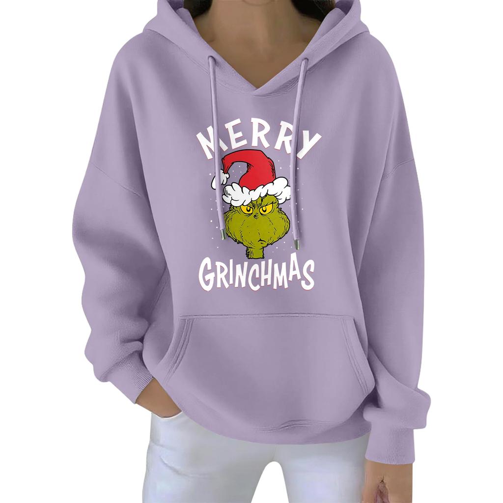 Women's Christmas  Hoodie Funny Cute Christmas Holiday Sweatshirt Pullover