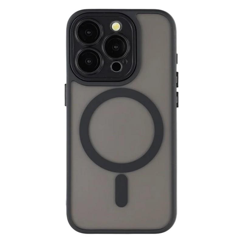 For iPhone 15 Pro Max Back Cover Compatible with MagSafe WANLONFENG QB1 Series PC TPU Shockproof Phone Case