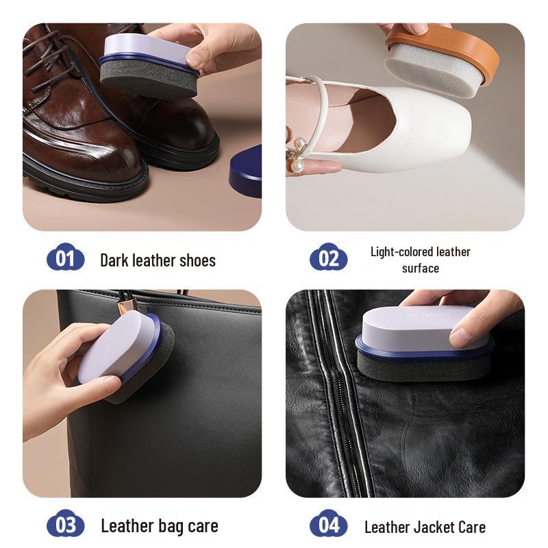 Lucido Universale per Scarpe Spugna Detergente Double-Sided