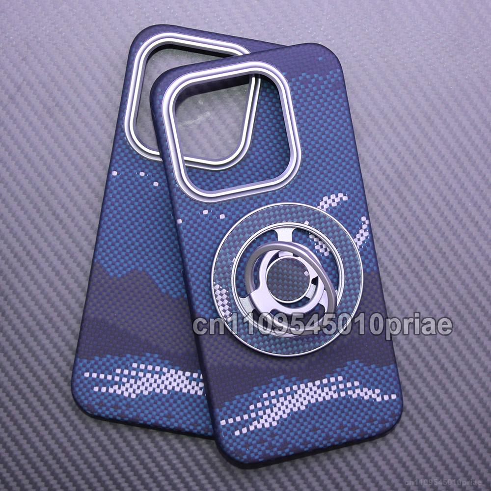 600D Real-thin Carbon Fiber Phone Case for Xiaomi 17 Case Aramid Fiber Fabric Thinhard Magnetic Balck Slim Light Red Case