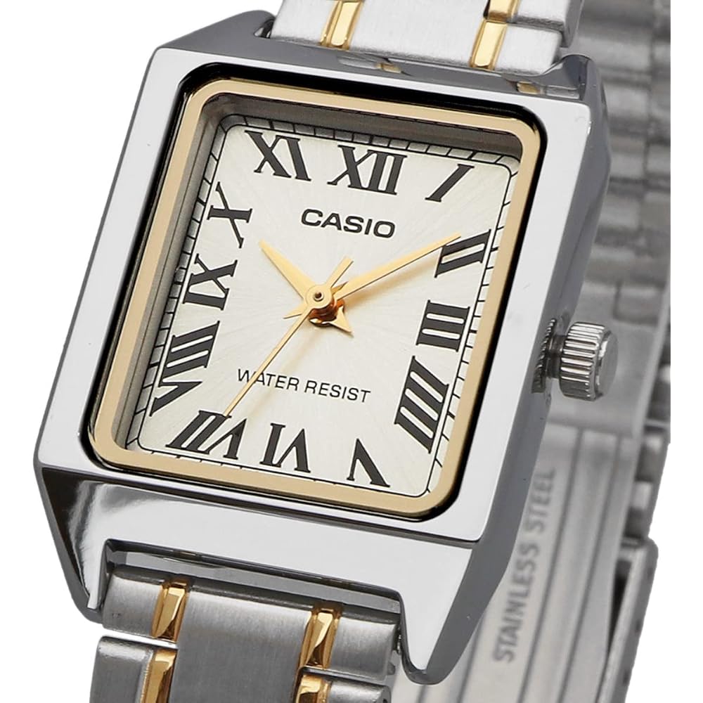 CASIO Standard Quartz Women's Watch LTP-V007SG-9B Silver x Gold Metal Band Overseas Model [Parallel Import]