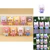 9pcs Cute Fox Headwear Overalls Girl Model Ornament Set For Kids And Collectors