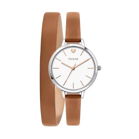 Oui & Me Petite Amourette White Dial Leather Strap Quartz ME010005 Women's Watch