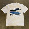 2026 Summer Vintage Simple Whale Species Marine Life Chart Tshirt Unisex Baggy Oversized Jfashion Casual Pure Cotton White Tee