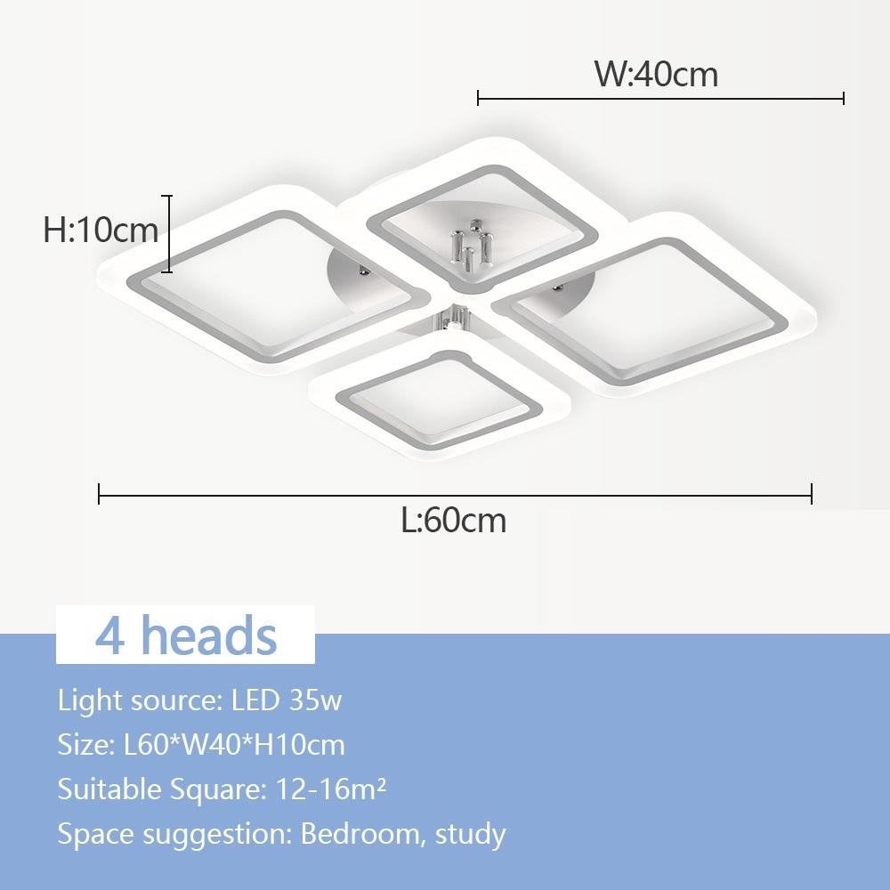 

Подвесной светильник в скандинавском стиле, потолочный светильник, современная квадратная светодиодная люстра, подходящая для спальни, гостиной, кухни, столовой, освещения, декора