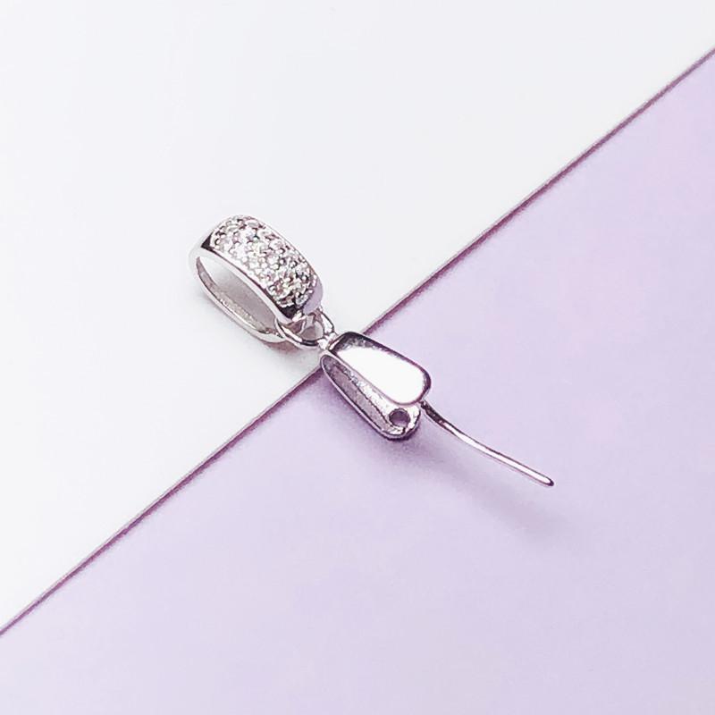 S925 Sterling Silver Medium Necklace Clasp Clip for Jade Pendant