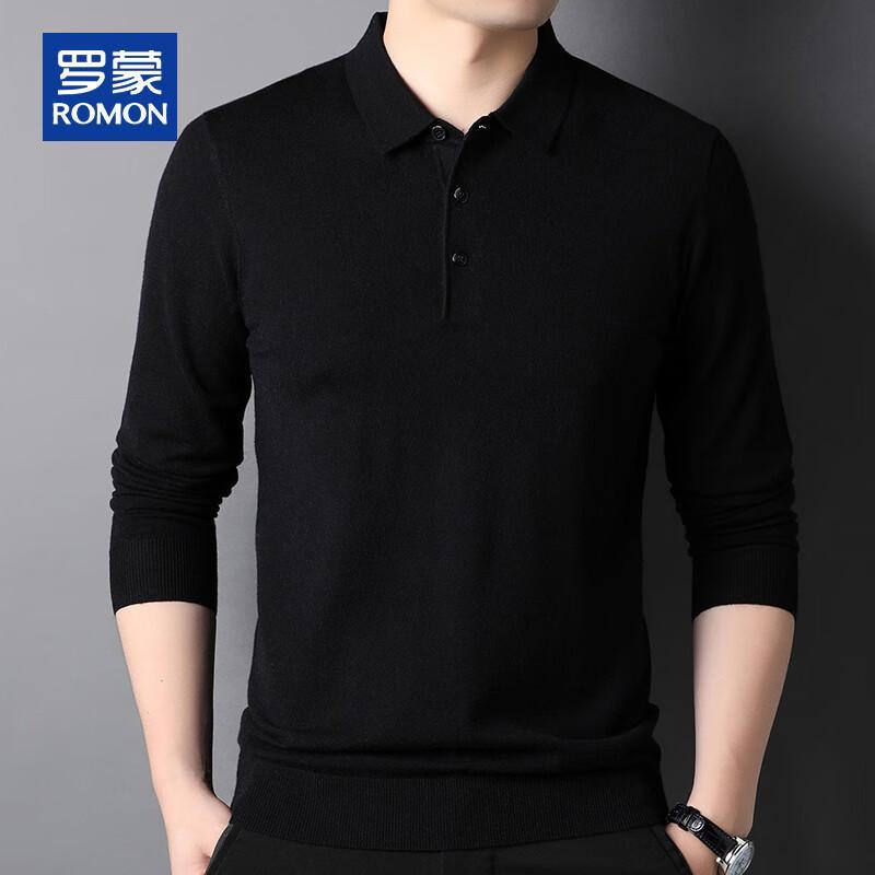 ROMON Men's Polo Neck Cashmere Blend Sweater