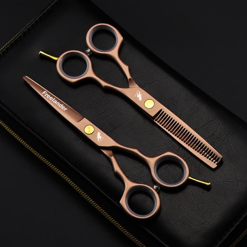 5.5 Inch Local Tyrant Gold Freelancer Symmetrical Handle, Hair Scissors, Hair Scissors, Flat Scissors, Bangs, Tooth Scissors, Thin Scissors