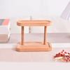 Wood Key Storage Shelf for Apartments and Workspaces 2-Tiers Desk Jewelry Display Rack Efficient Entryway Keys Holder