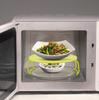 Multifunctional Plastic Microwave Oven Heating Layered Steaming Rack Cooking Tray Rack Green