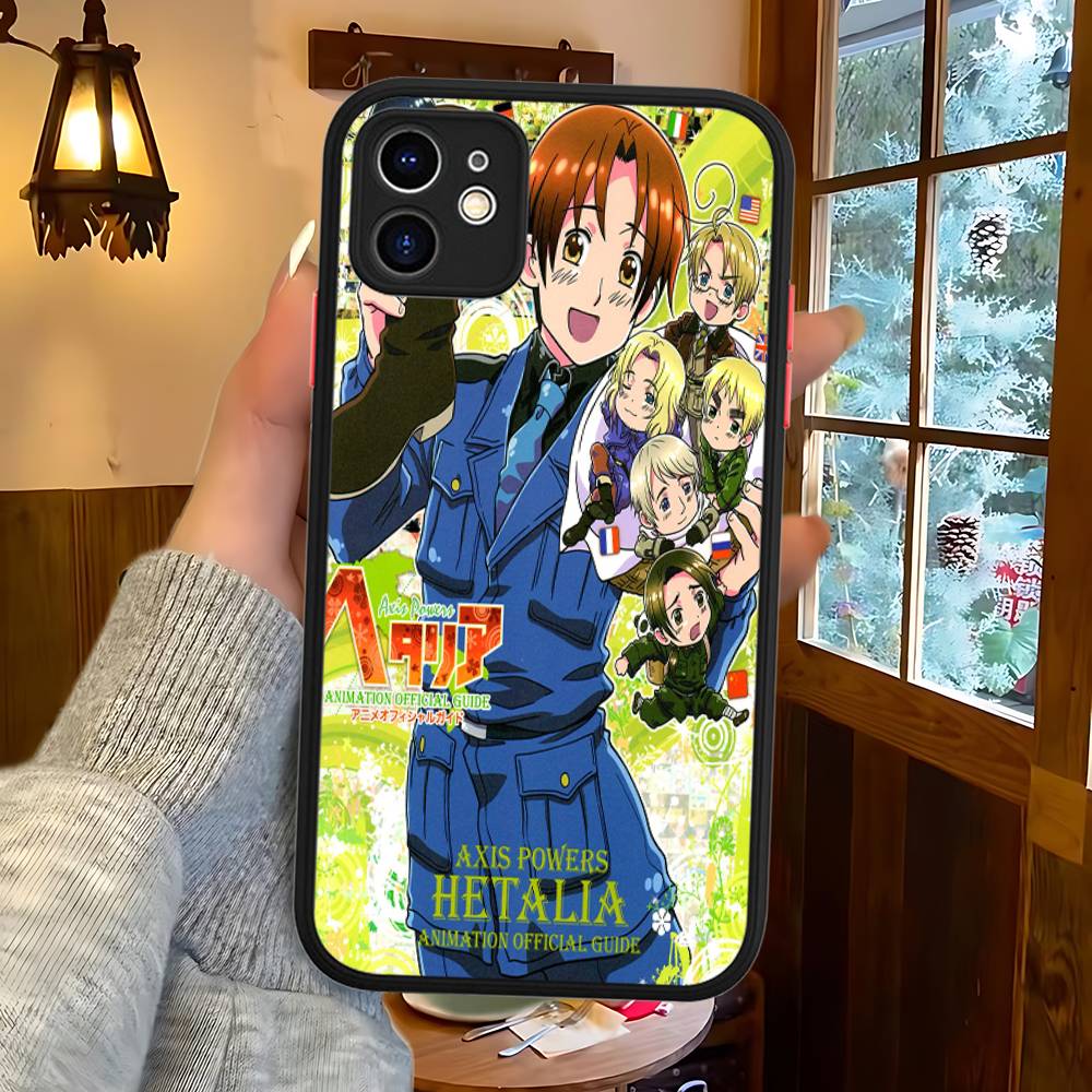 Cartoon Hetalia Axis Powers Phone Case For IPhone 11 12 13 14 15 16 Pro Plus X XS MAX Matte Bumper Shockproof Cover