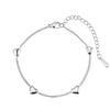 Braccialetto cavigliera sottile Effie Queen in acciaio inossidabile per gamba da donna Moda Estate Spiaggia Gioielli per Piede Cavigliere Minimaliste CZ Regalo
