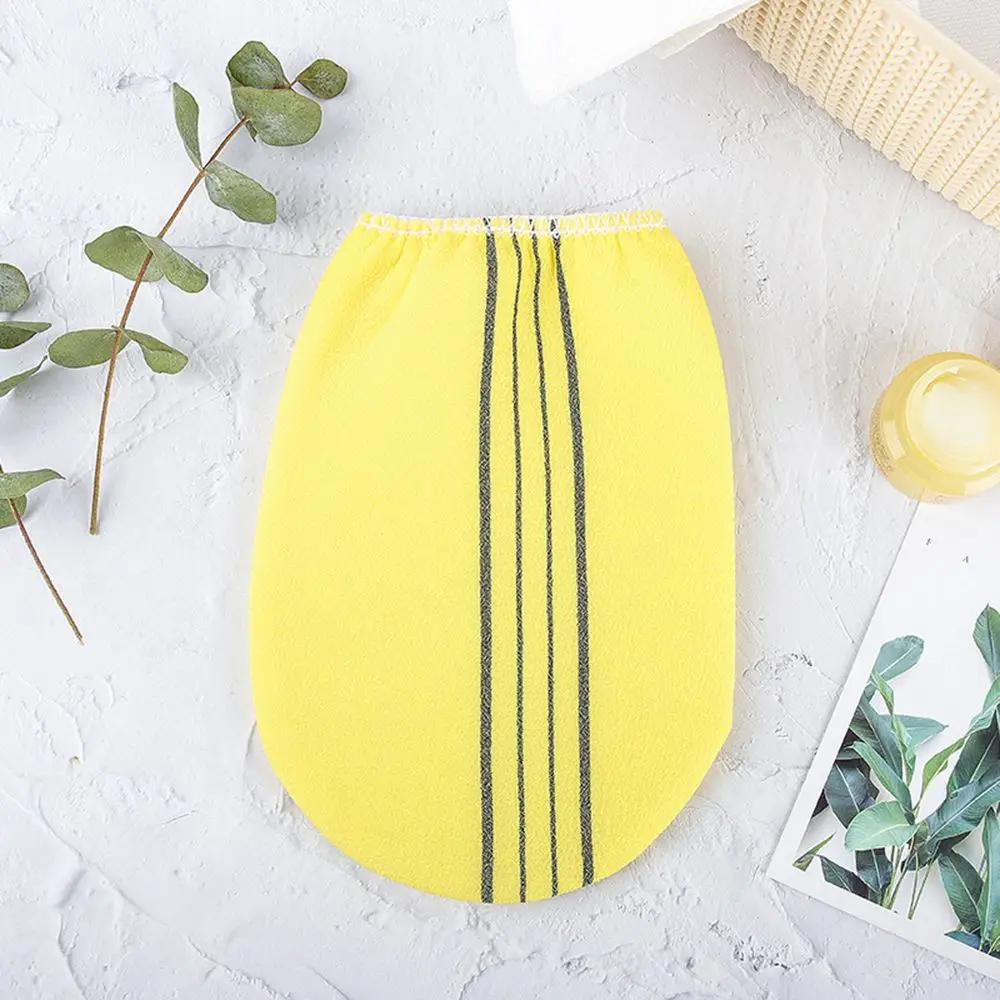 

1 шт. Прочное полотенце Корейская отшелушивающая мочалка для ванны Душ Спа Отшелушиватель Двусторонняя перчатка для ванны Инструмент для очищения тела жёлтый