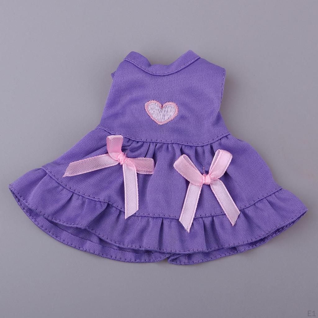 25cm Cute Doll Skirt Summer Outfits W/Hairband For Girls MellChan Dolls Clothing Accessory Purple