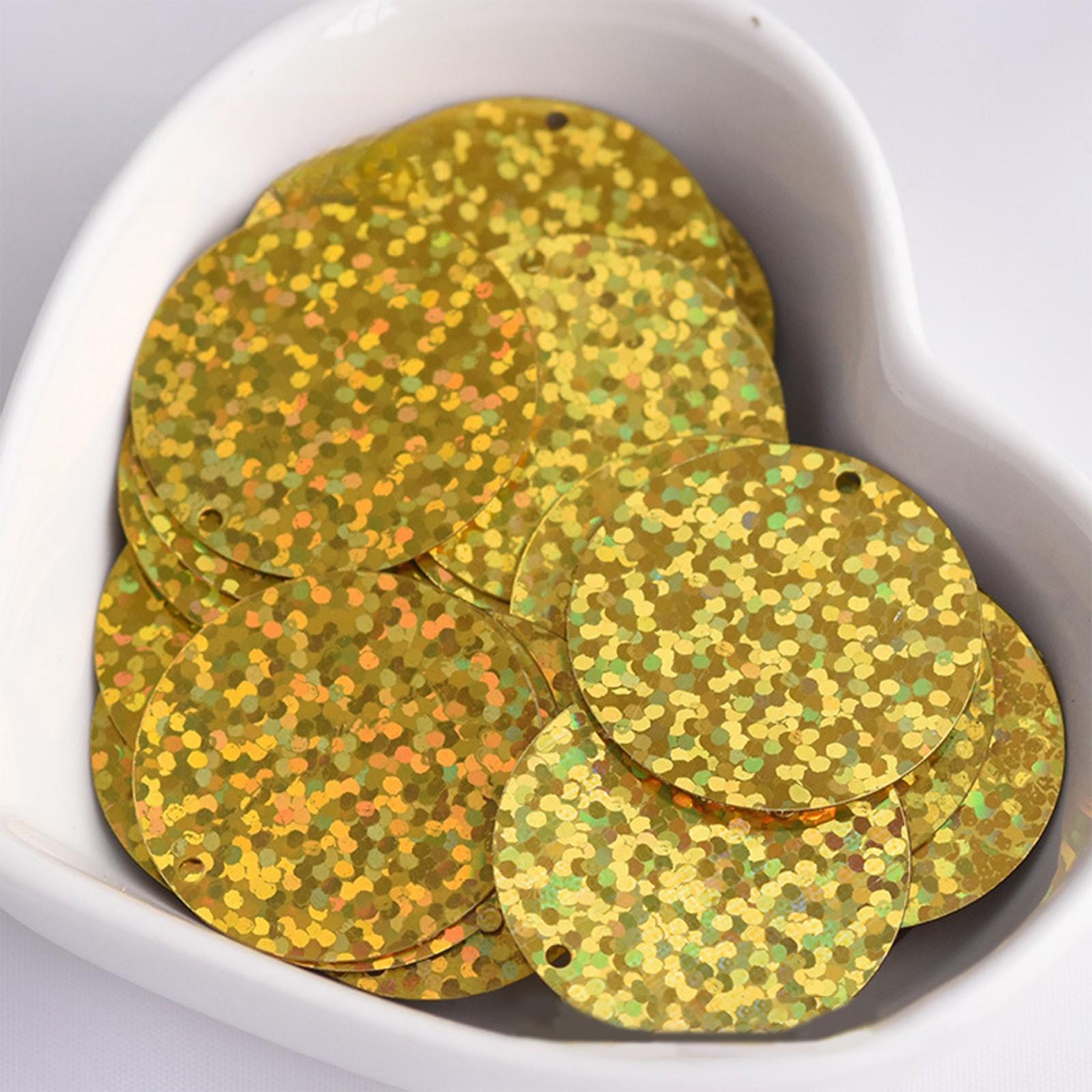 

10 г Большие круглые блестки 30 мм ПВХ плоские блестки пайетки DIY швейные блестки для свадебного ремесла тканевый материал One Size золотой