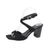 Fashion 2025 Summer New Women Sandals Square Head Chunky High Heels Women's Shoes Fashion Cross Belt Buckle Ladies Roman Heeled Sandales