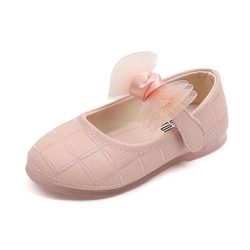 

Sweet Girl Princess Shoes Fashion Sewing Plaid Baby Shoes Kids Party Child Dance Lace Bowknot Little Girls Leather Shoes I07273 22