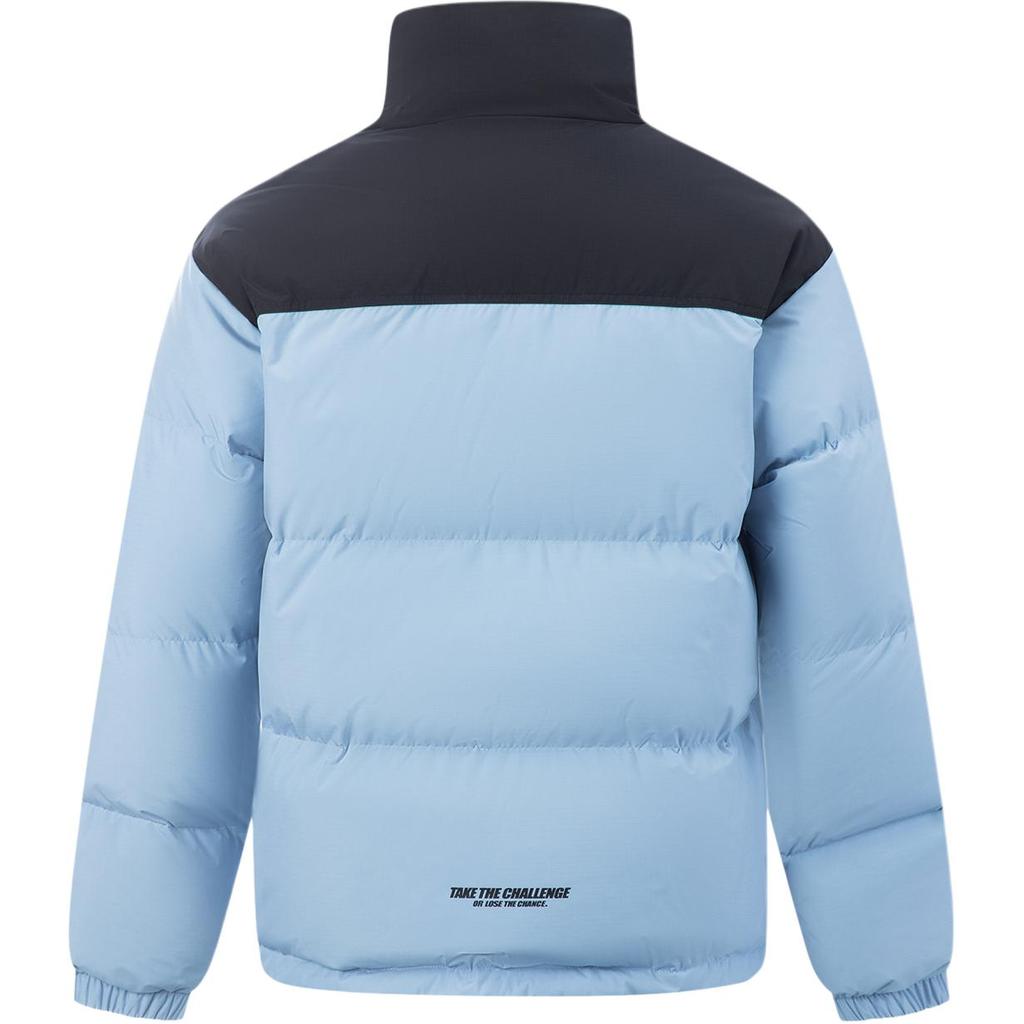 Li Ning Sports Lifestyle Series Letter Comfortable Simple Zipper Stand Collar Down Jacket Unisex Outerwear AYMV431-6