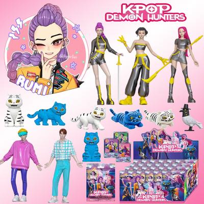 NEW Kpop Demon Hunters Figure Cartoon Hunters Tiger Rumi/Mira/Zoey Action Figure PVC Desktop Decoration Model Doll Toy Kids Gift