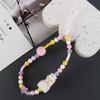 Universal Phone Charm Beads Short Mobile Phone Lanyard Cartoon Beaded Phone Chain  Bag Pendant