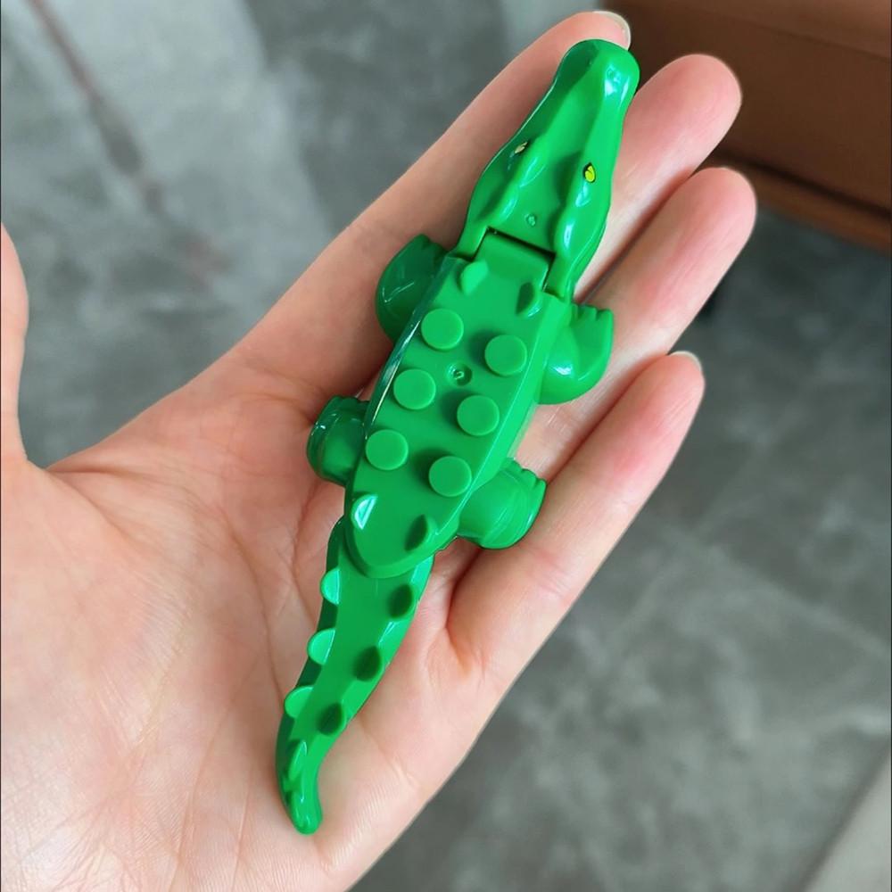 2 szt. Model zwierzęcia Klocki Klocki Zabawki Krokodyl Model zwierzęcia MOC Klocki edukacyjne Zabawki dla dzieci Zabawki dla dzieci