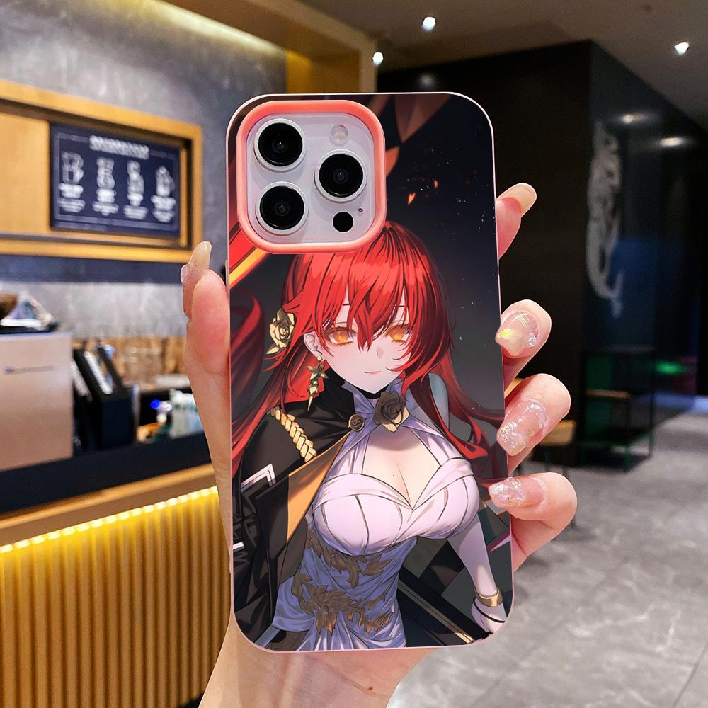 

HSR Himeko Jelly Double layer Pink Mobile Phone Case for iPhone 17 16 15 14 13 12 11 Air Pro Max Plus Protective iPhone 14 Plus
