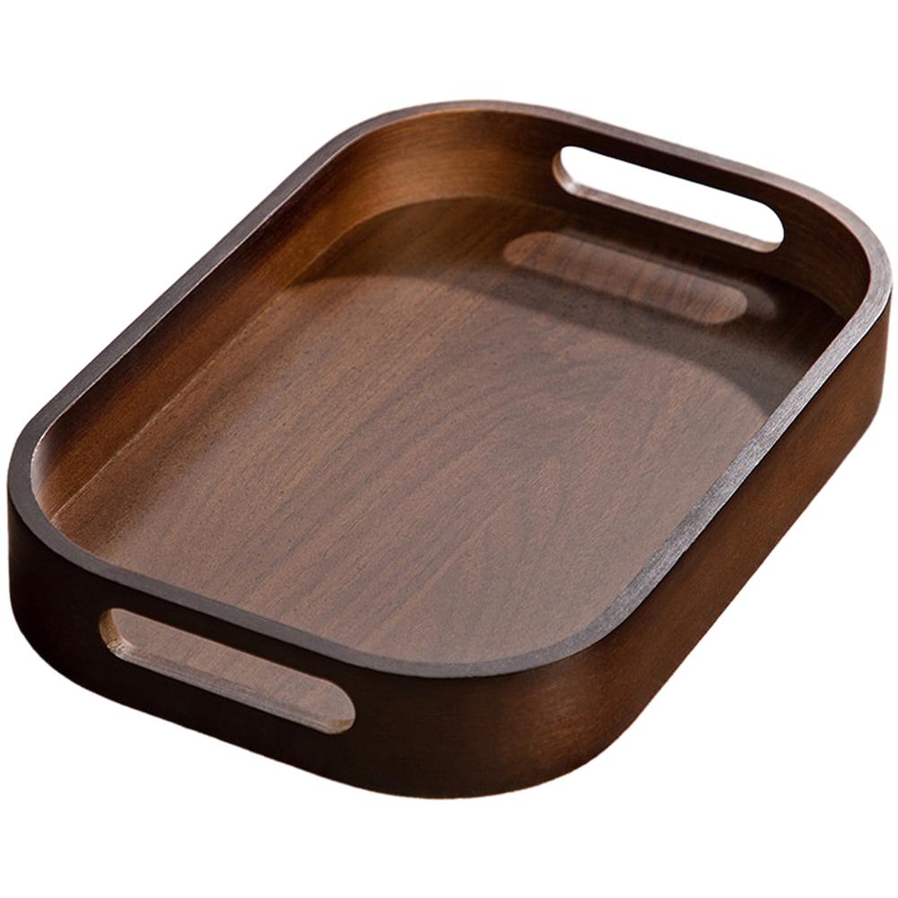 

Wooden Tea Tray With Handles Multi Purpose Serving Platter For Snacks Fruits Teaware Decoration Table Decoration Accessories