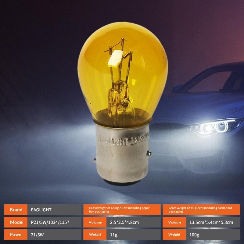 Ampoule Clignotant Indicateur de Direction Freinage Stationnement Économe en Énergie P21/5W pour Voiture Scooter Moto 1 pièce