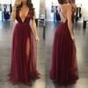 Elegant Women Party Sling Evening Dress With Deep V-neck And Stunning Backless Design
