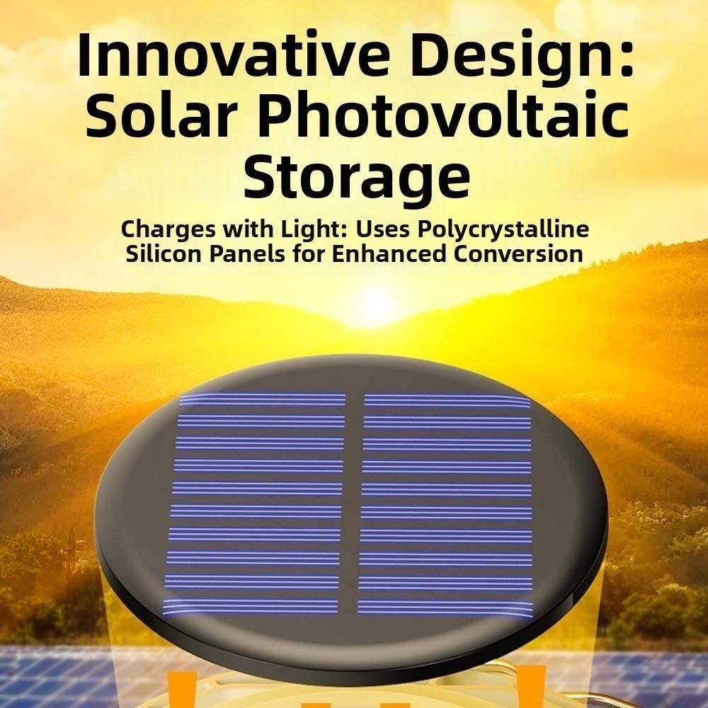 Portable Beige Tent Lamp Dimmable Hanging Lights Mini Solar Camping Light  Wilderness