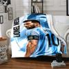 1 pièce Couverture en flanelle Célébration de Messi de l'Argentine Super Douce Mignonne Confortable pour Voyage Literie Canapé Canapé Couverture Y7304