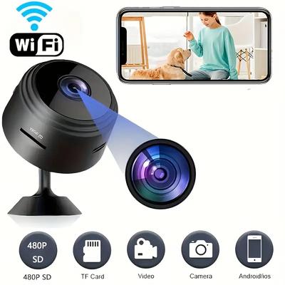 1PC Mini Wireless Home WiFi Security Camera with App Suitable for Small Nanny Cam for Cars, Pets, and Office, Christmas Gift