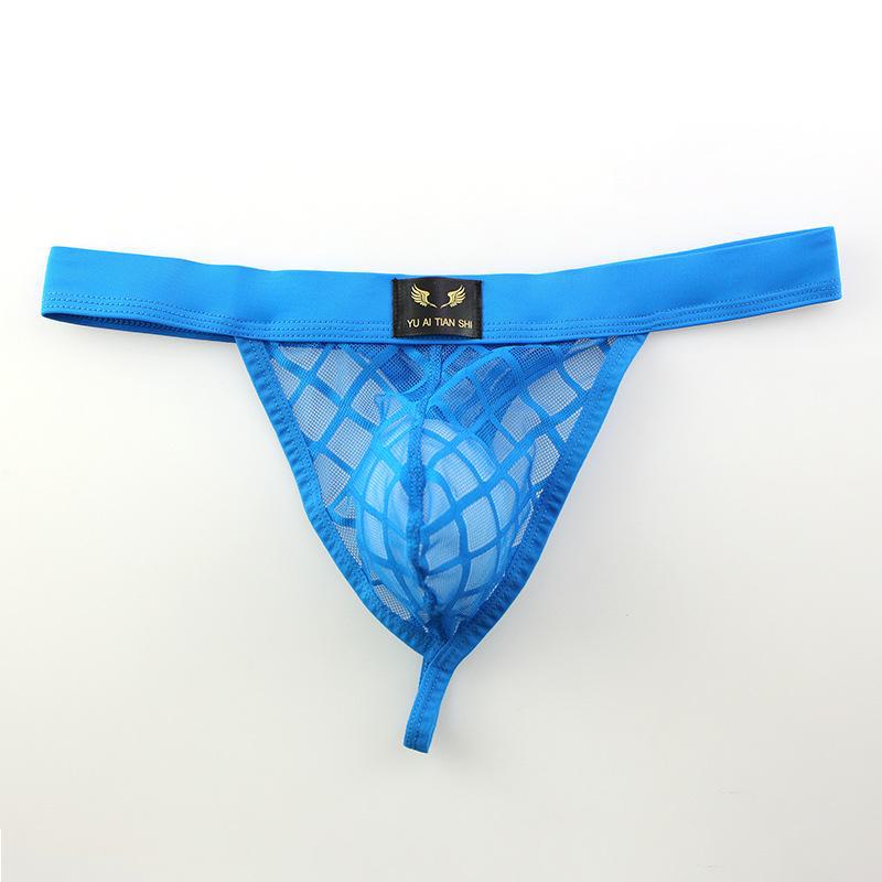 Men's Fashionable Breathable Mid-Waist Mesh Thong Underwear