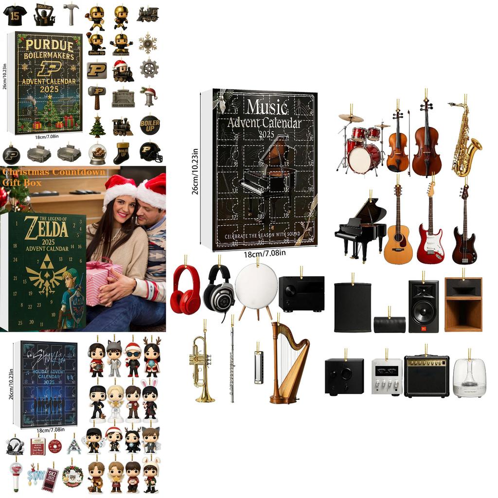 Stray Kids Weihnachts-Adventskalender mit 24 Acryl-Dekorationen zum Verschenken in der Weihnachtszeit