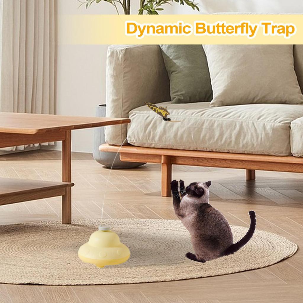 Cat Toy Wand Electric Automatic Cat Teaser Pet Accessory For Exercise Training Mental Stimulation Indoor Outdoor Travel Climbing