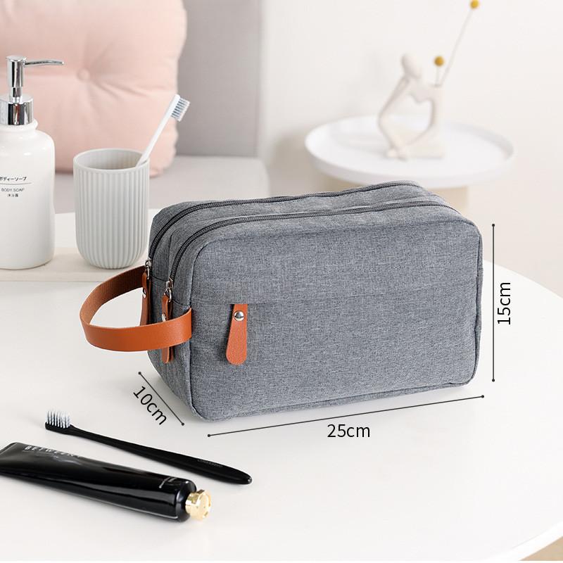 Double-layer Travel Toiletry Bag Men's Business Portable Toiletry Storage Bag Moisture-proof Large Capacity Cosmetic Bag Wholesale