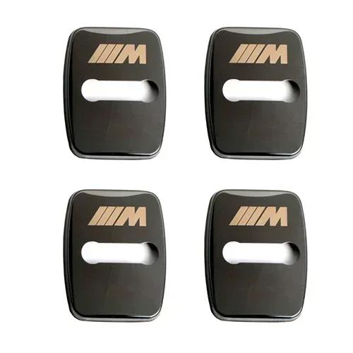 

2025 Car For BMW 4pcs stainless steel Car Door lock cover sticker For bmw M Sticker X1 X3 X4 X5 X6 X7 e46 e90 f20 e60 e39 f10 f3 чёрный